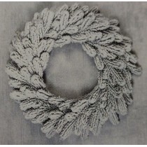 Вінок різдвяний литий засніжений V3